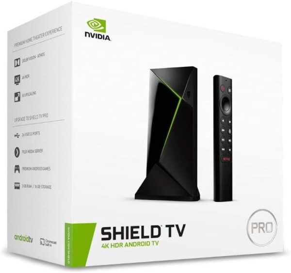 NVIDIA SHIELD TV Pro | 4K HDR Streaming, Dolby Vision-Atmos, AI Upscaling & Cloud Gaming