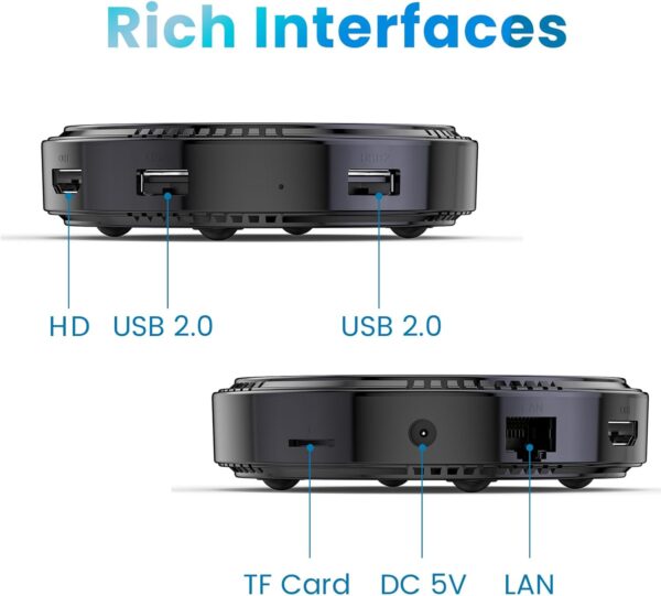 Android TV Box 12.0 | 4GB RAM, 64GB Storage, Allwinner H618, Wi-Fi 6, 4K/8K HDR10+, Bluetooth 5.0 + Mini Backlit Keyboard - Image 3