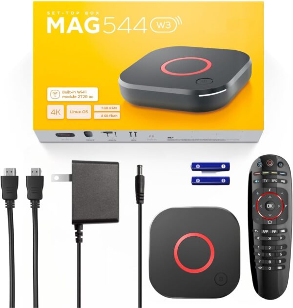 Raxxio MAG544w3 4K TV Box | Linux Streaming Device with Amlogic S905Y4, Dual-Band WiFi & Dolby Digital Plus - Image 2