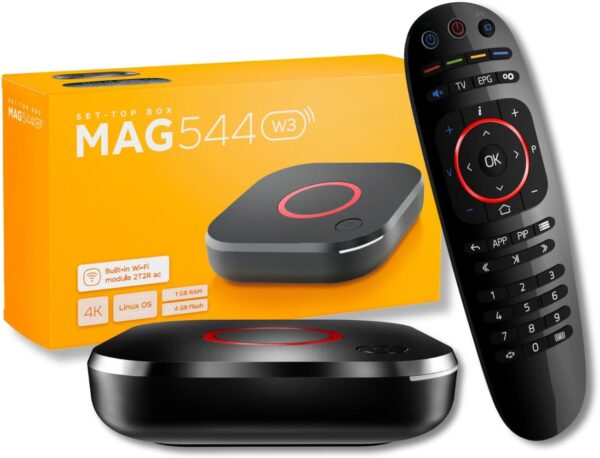 Raxxio MAG544w3 4K TV Box | Linux Streaming Device with Amlogic S905Y4, Dual-Band WiFi & Dolby Digital Plus