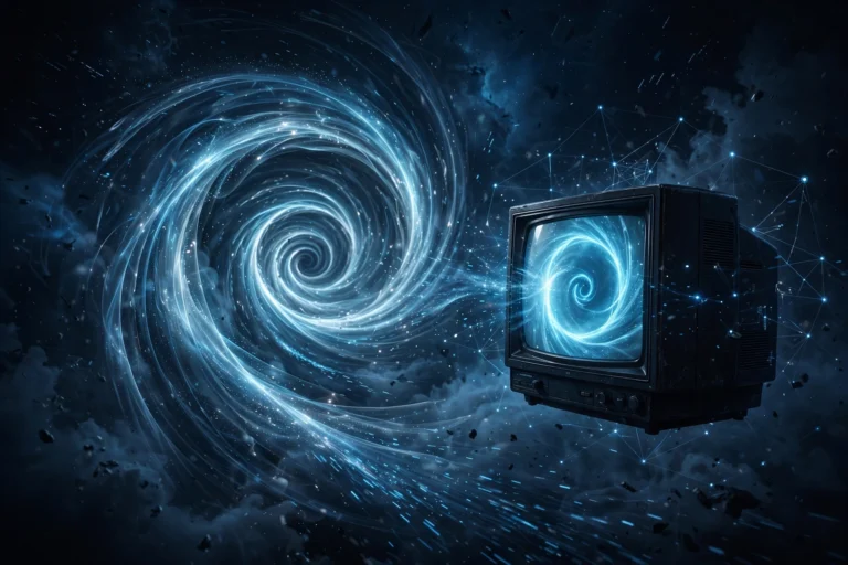 Glowing portal tunnel artwork illustrating what a Stalker portal is for IPTV